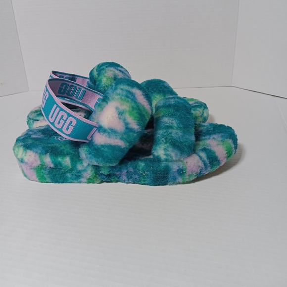 Ugg OH Yeah Shearling Tie dyed Slingback  size11 - Picture 2 of 7